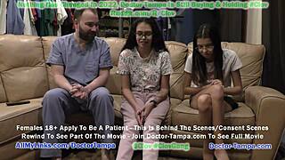 Gyno exam with Latina nurse and speculum fetish content
