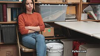 Amateur teen latina burglar gets caught and fucked by the homeowner