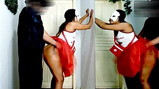Zorro and the seductive nurse in a hot scene