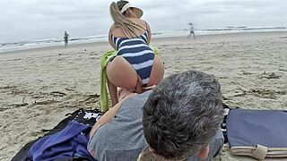 Public anal sex in front of strangers does not seem to embarrass this couple in the least