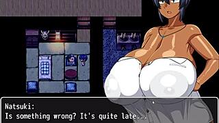 Natsuki’s steamy scene in the hentai game Tanned girl