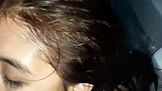 Deepthroat on a steamy jacuzzi date with a Latina teen