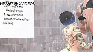 Futanari threesome in a 3D adult cartoon