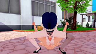 3D animated hentai with teacher and big boobs
