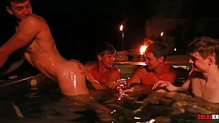 Steamy night of anal action with hung studs