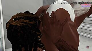 Early morning shower fun with step-sis in 3D game