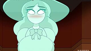 Halloween-themed anime anal sex video featuring a dick-treat theme