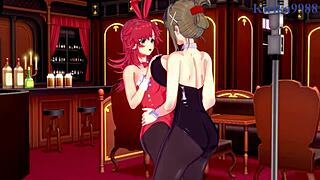 Hentai 3D: Festenia and Chitose's intense lesbian encounter