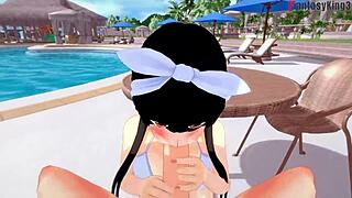 Yor Forger's bikini pool sex free POV spy x family