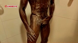 Straight black boy gets a shower and a handjob at his gay friend’s house