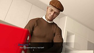3D animated porn with a blonde beauty getting a deepthroat and a 3some