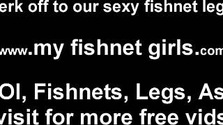 College student's fishnet fetish and JOI experience with a femdom