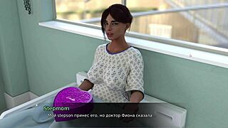 3D animated porn with a blonde beauty getting a deepthroat and a 3some