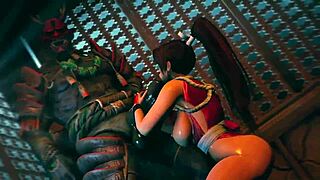 3D animated big tits and ass fucking scene