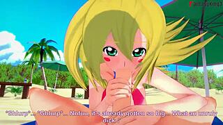 Bikini-clad Yu-Gi-Oh! babes in hardcore 3D porn