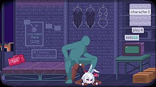 New Japanese hentai game with cartoon-like sex scenes with a sexy bunny girl