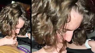 Beautiful amateur couple’s daring public cinema romp