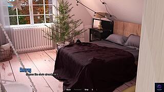 First-time meeting with stepfamily in 3D animated porn game