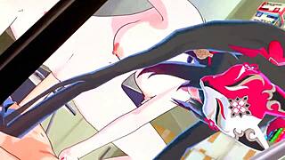 Big tits bouncing while getting assfucked in Honkai Star Rail porn