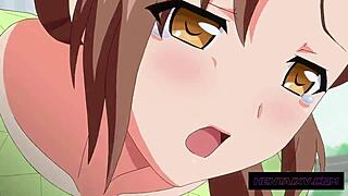 18-year-old big-chested babe gets gangbang in anal creampie hentai