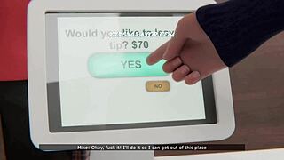 Squirting wife in hot anime game with BBC and husband