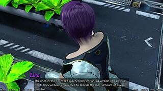 Hentai game with a shy emo girl in space