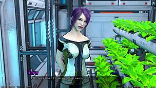 Hentai game with a shy emo girl in space