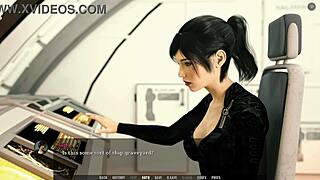 3D game with an Asian girl without a bra