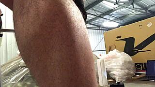 Gay masturbation and dildo play with a sissy bottom