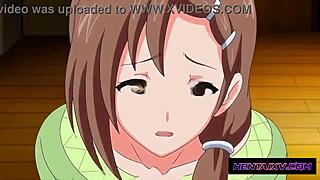 18-year-old big-chested babe gets gangbang in anal creampie hentai