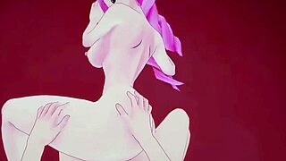 Beautiful animation of Perona and Carrot in a hot scene from One Piece