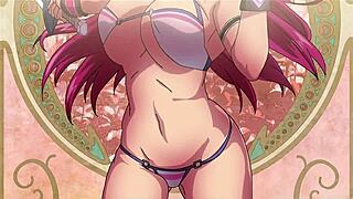 Sensual women in bikinis in hot scenes in anime and manga