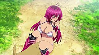 Sensual women in bikinis in hot scenes in anime and manga