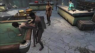 Party at the Fo4 billiard table gets hot and heavy