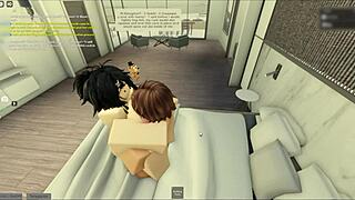 Beautiful anime-style sex with my wife in the bathtub