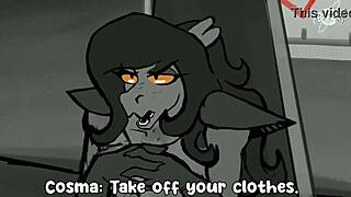 A hot and steamy video with a size difference in the world of furries