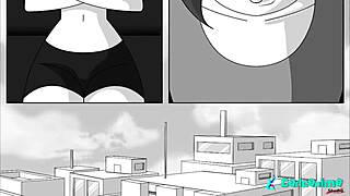 3D animated Nanny with big boobs gets cum inside her vagina
