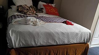 Asian prostitute in hotel room in homemade video
