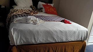 Asian prostitute in hotel room in homemade video