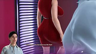 Boss's wife in lingerie in the dressing room scene