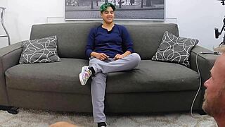 First-time gay sex: cute boy gets his ass fucked on camera