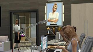 The Sims 4: Office Politics with a steamy office affair