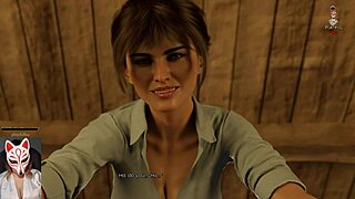 Artemis 1, the playful vixen, enjoys playing an adult video game