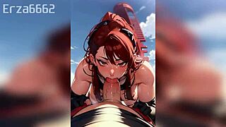 Big tits and small waist, 3D Evangelion hentai