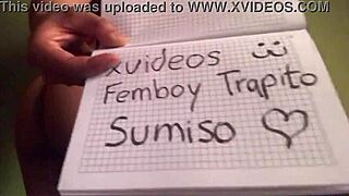 Verification video of a gay femboy masturbating