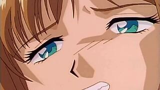 Beautiful anime women have sex with each other in a sorority group