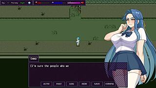 Horny schoolgirl exposes big tits to whole class in hentai