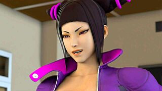 Cammy faces off against the dickgirl-juri in this reuploaded anime porn