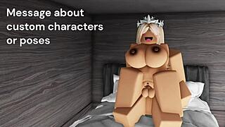 A rich girl in Roblox gets animated sex