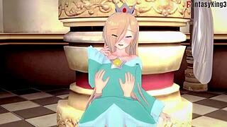 Naked Rosalia in intense Ahegao POV Mario Bros. hentai